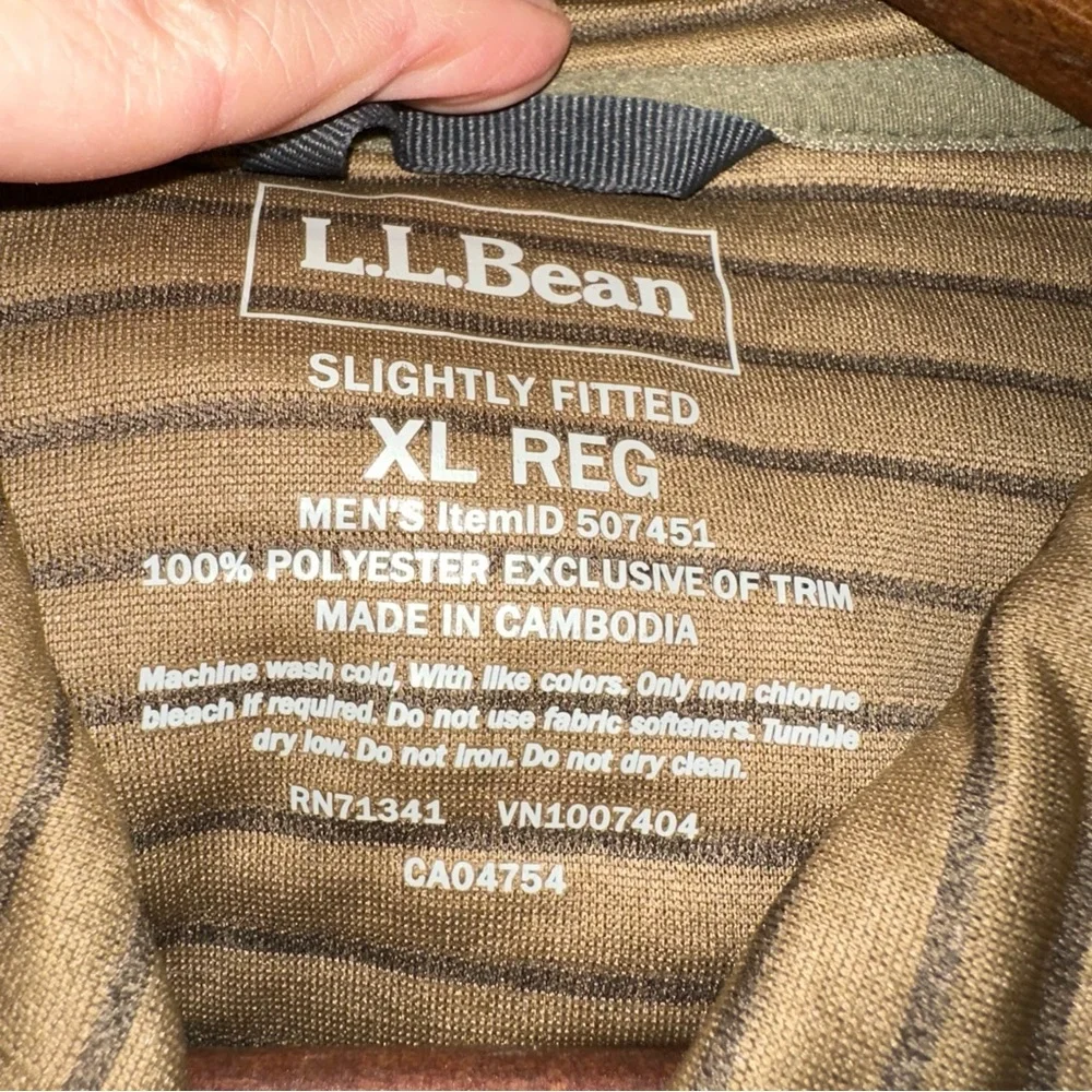 L.L. Bean Striped Tan Jacket - Picture 3 of 6